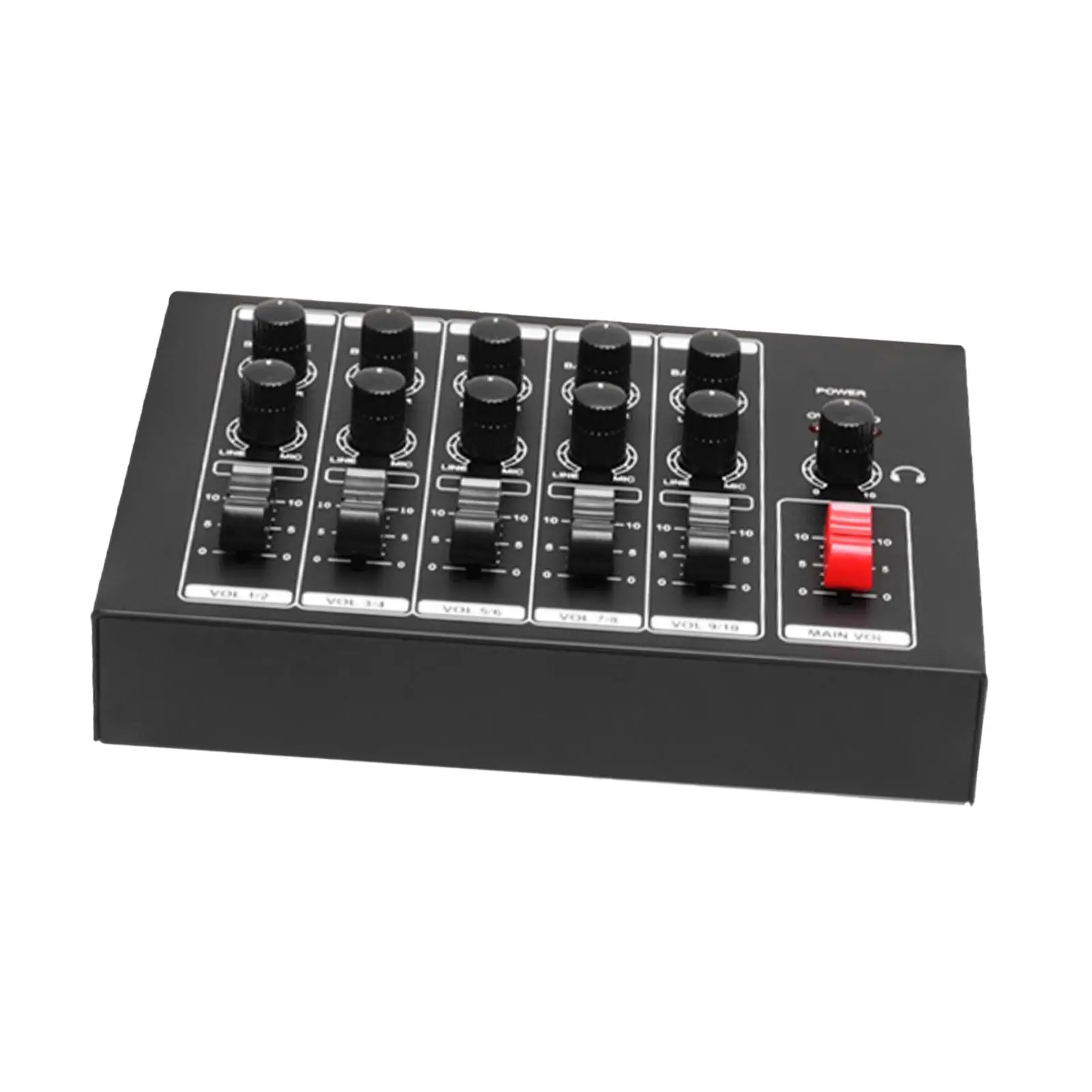 Аудиомиксер постоянного тока 9 в источник питания высокое качество звука 5 в 1 компактный аудиомиксер для басов клавиатур клубов фотозапись студии