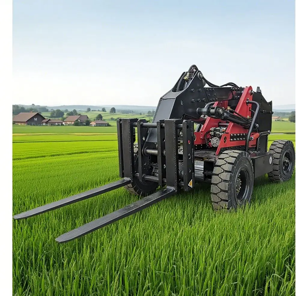 

Mini Rough Terrain Forklift Truck Fully Automatic Sign Hydraulic Powered Compact Fork Truck for Uneven Surfaces