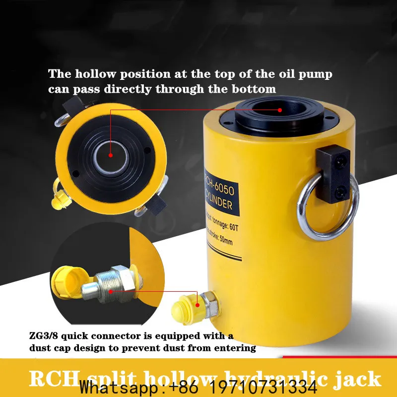 Hollow Hydraulic Jack RCH 20T-30T Electric Split Cylinder, Heavy-Duty Industrial Lifting Tool for Machinery & Vehicle Repair