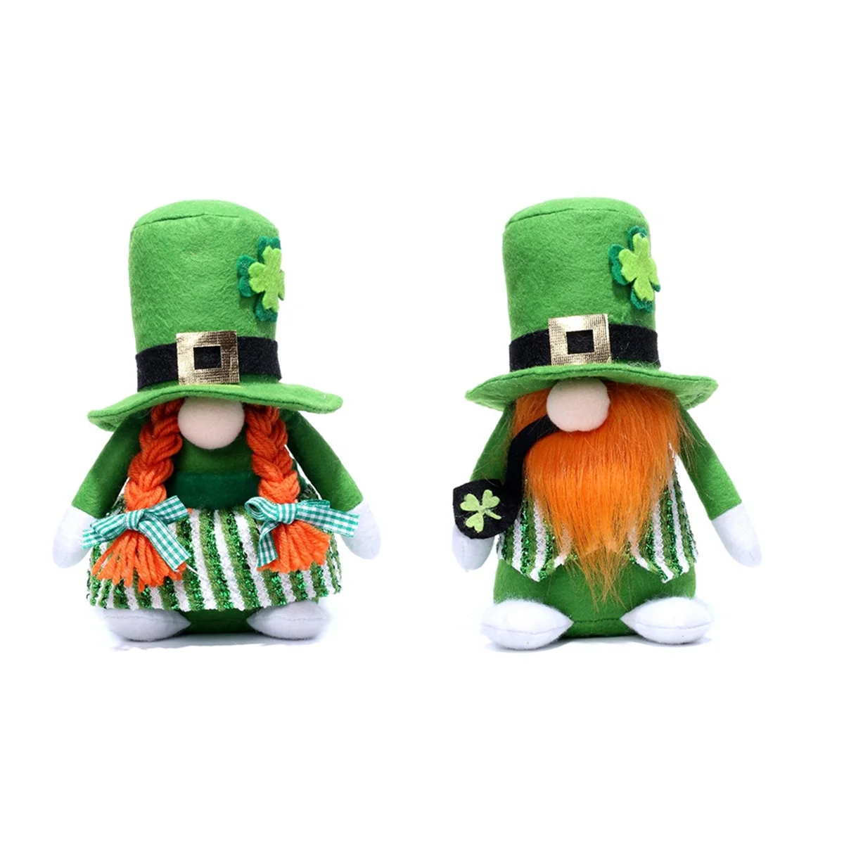 St Patricks Day Gnomes Decorations, Lucky Green Gnomes Plush for the Home, St Patricks Day Stuffed Doll Gifts for Decor