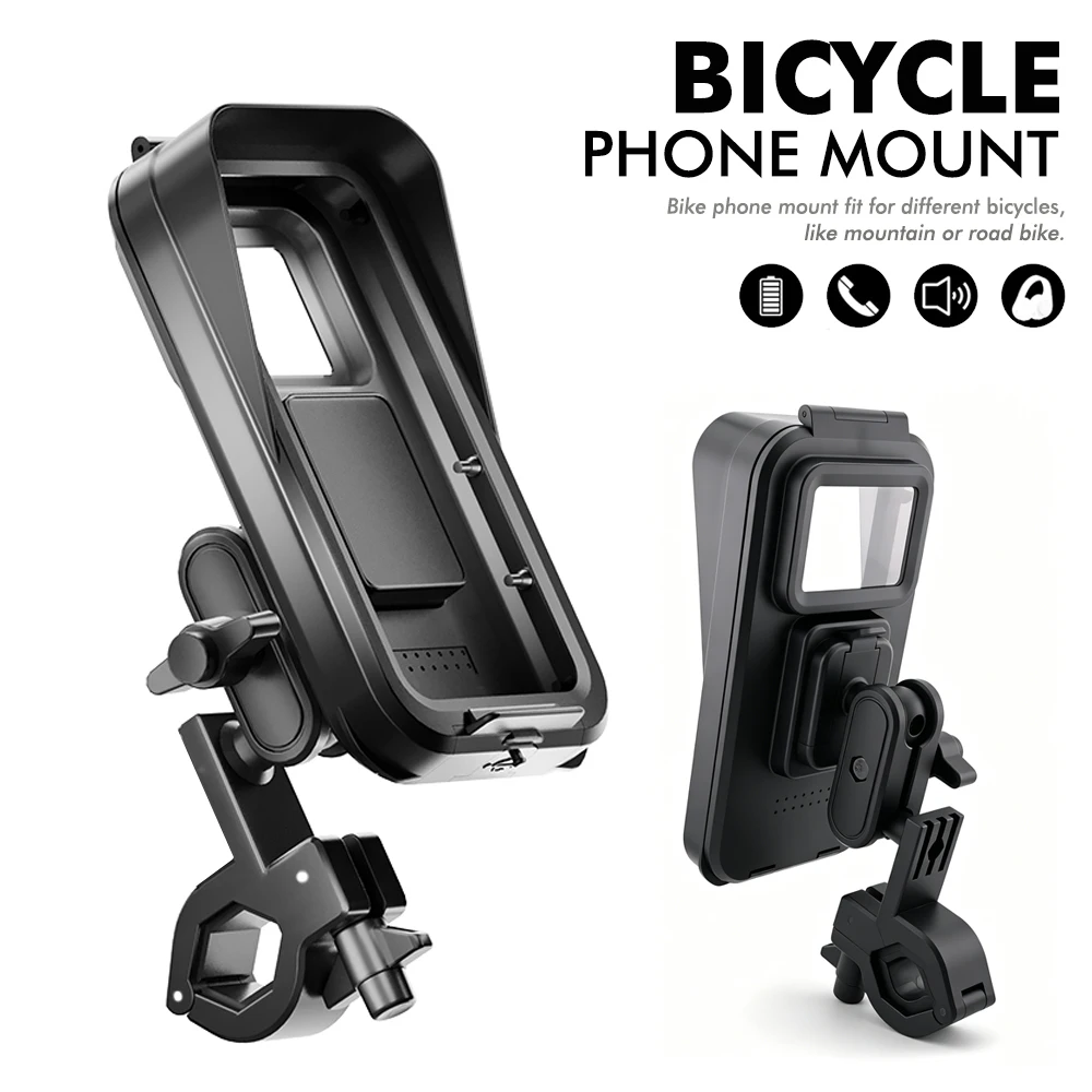 Soporte para Teléfono Celular y GPS a Prueba de Agua y Antivaho para Bicicleta y Motocicleta (Tubo Único, Apto para Motocicletas y Bicicletas)