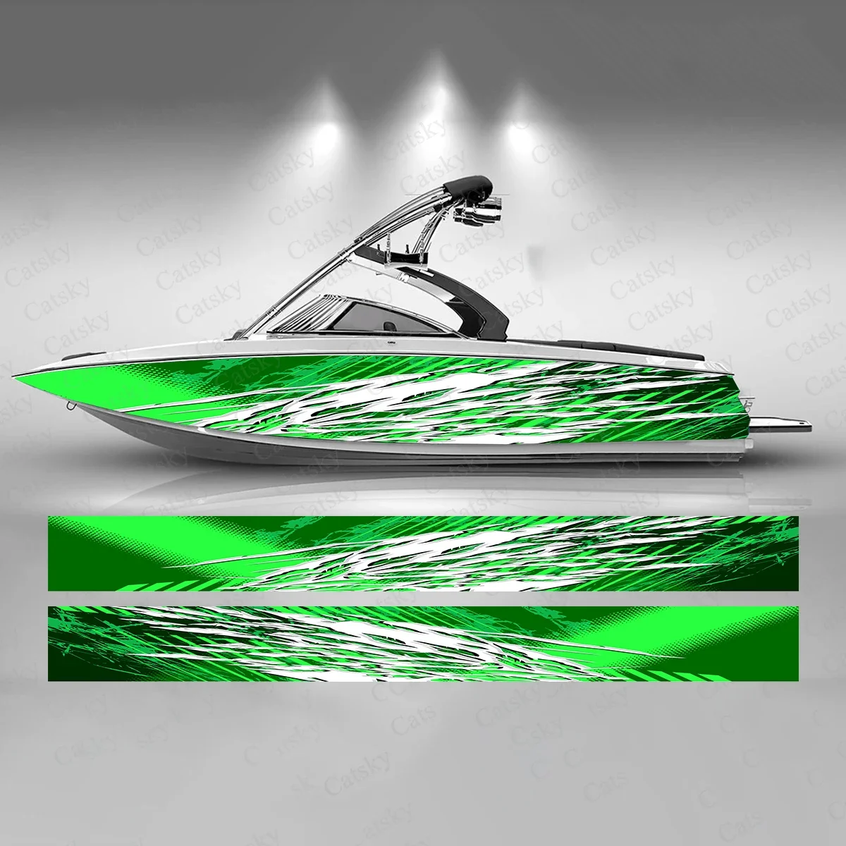 Abstract Gradient Art Design Boat Sticker Fashion Custom Fish Boat-Sticker Vinyl Waterproof Boat Wrap Graphic Boat Wrap Decal