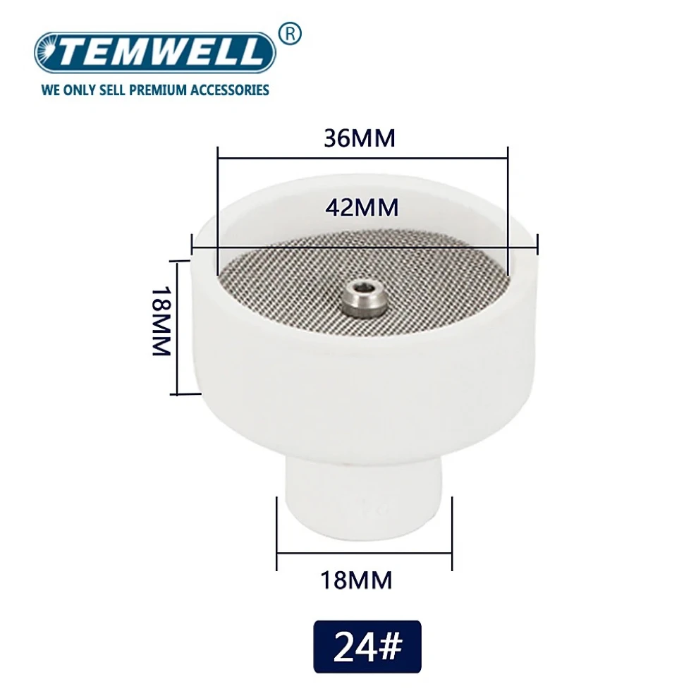 Imagem -05 - Copo Cerâmico Branco da Alumina do Bocal Tocha da Soldadura do Tig Wp9 20 17 18 26 Pcs 24