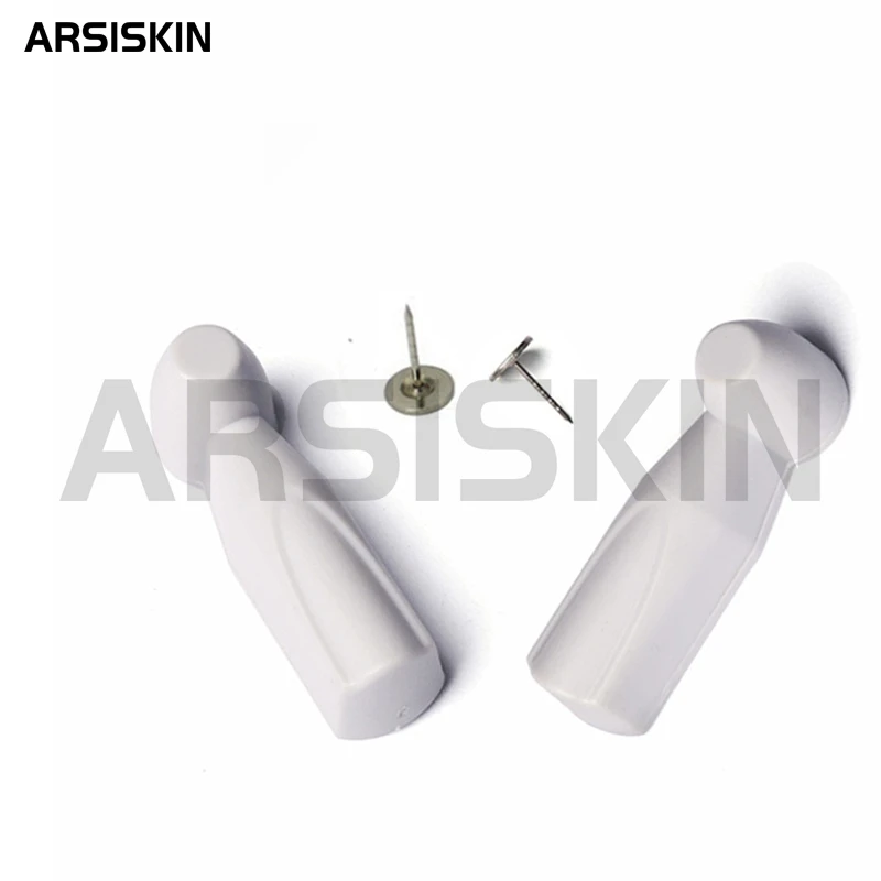 50 Pz AM 58 KHz 46mm Grigio Mini Duro Tag di Sicurezza Duro Tag EAS Matita Tag Per Supermercato Negozio di Abbigliamento Con Magnete Blocco apri