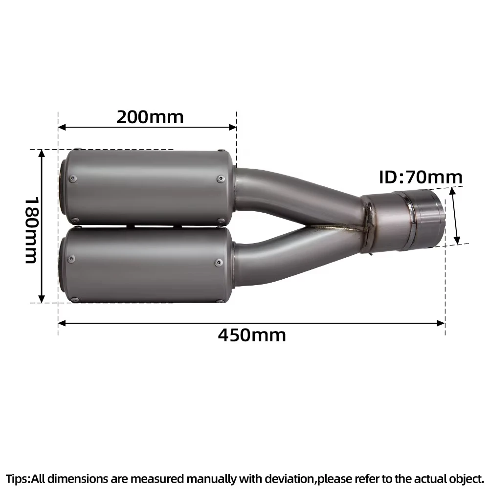 TitaniumMotorcycle Exhaust Full System Manifold Project Slip on Line Muffler For Honda CBR650R CB650R CBR650F CB650F 2014-2023 view 3