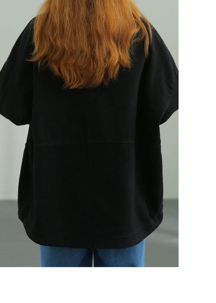 Abito da donna sciolto casual Sle ort Jaet Materiale in cotone Colore puro Pendolarismo Sle Chiusura con bottoni Lungo Sve Lunghezza regolare