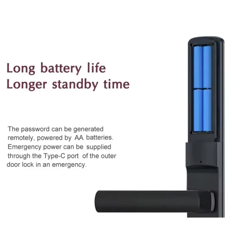 STLF Tuya Porta in alluminio con impronta digitale Smart Lock View Outdoor IP66 Impermeabile Wi-Fi Cloud Storage Porta in legno compatibile