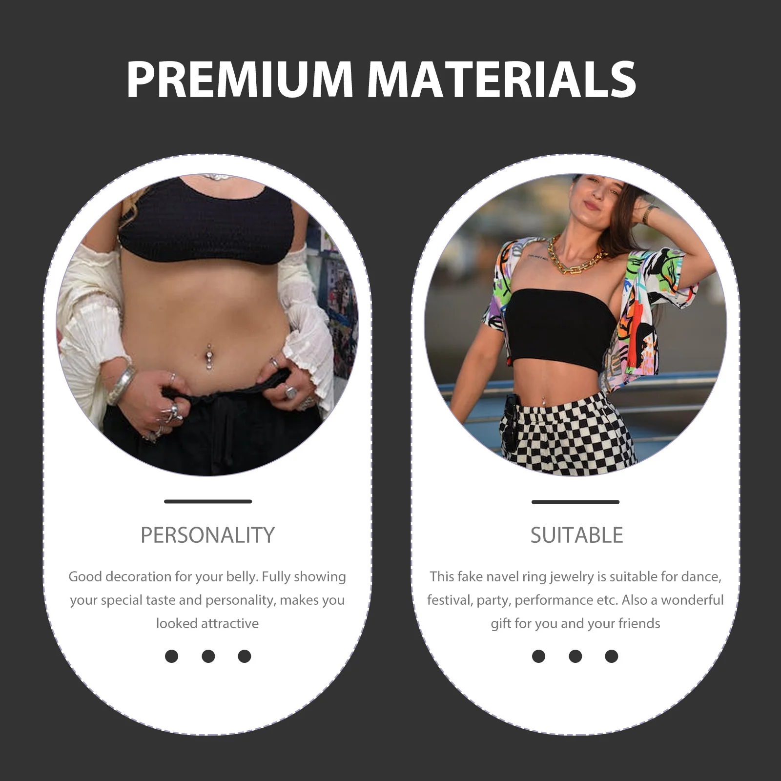 وهمية البطن خاتم على شكل زر المرأة غير ثقب كليب على استرخى البطن الدائري السرة مجوهرات الرقص مهرجان حزب التبعي موضة الجسم