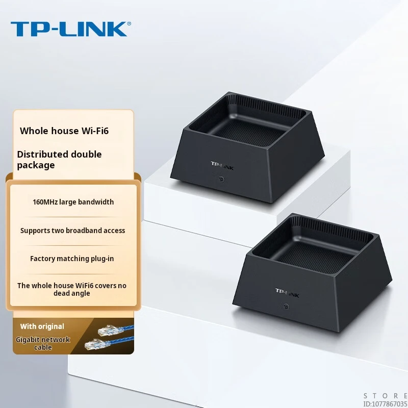 

TP-LINK House WiFi6 Router AX3000 Distributed Two-pack K20 Gigabit Wireless Dual-band, Suitable for Large Villas, Plug and Play