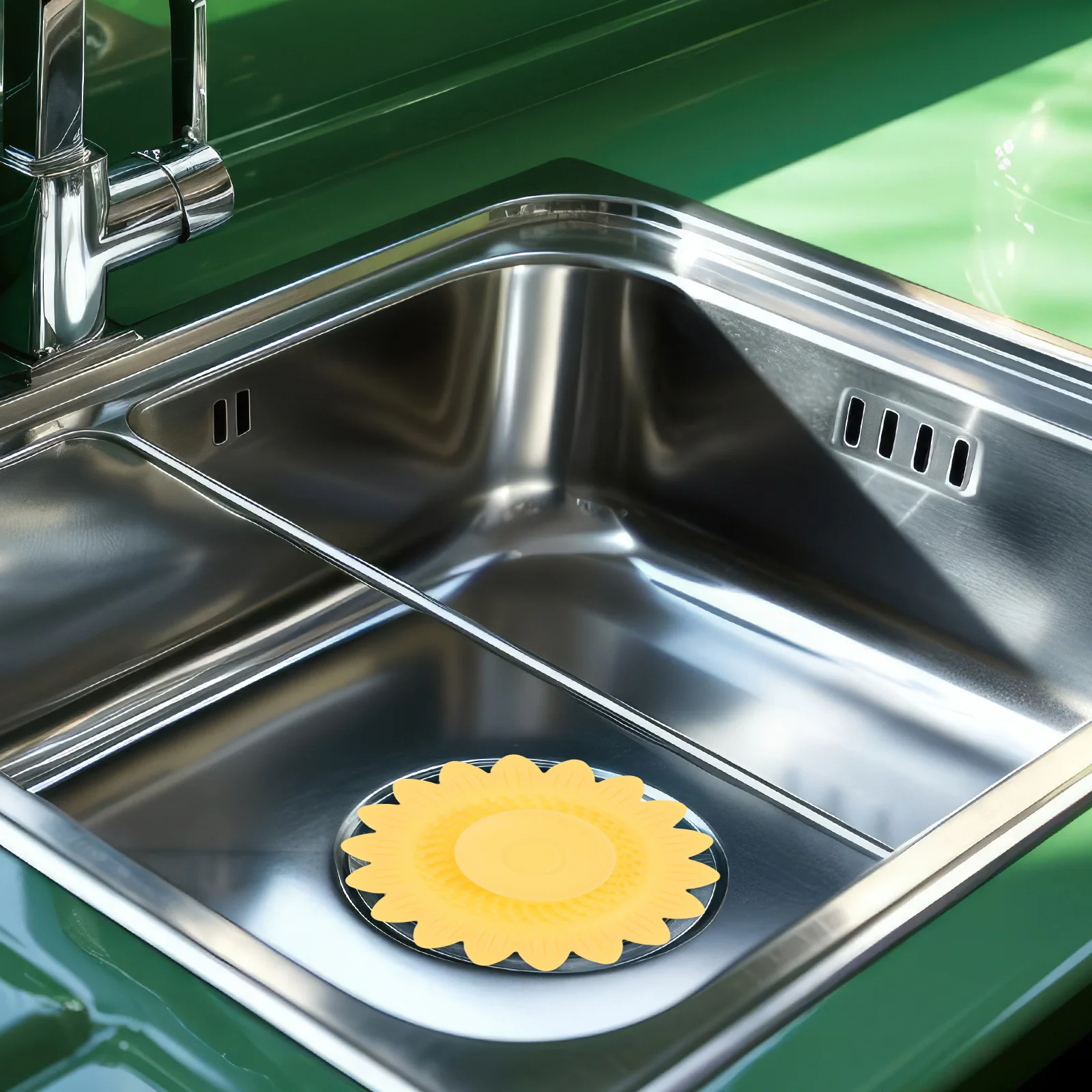 

3Pcs Stylish Sunflower Silicone Drain Hair Catcher Bathtub Sink Shower Clogresistant Multicolor Bathroom Accessory