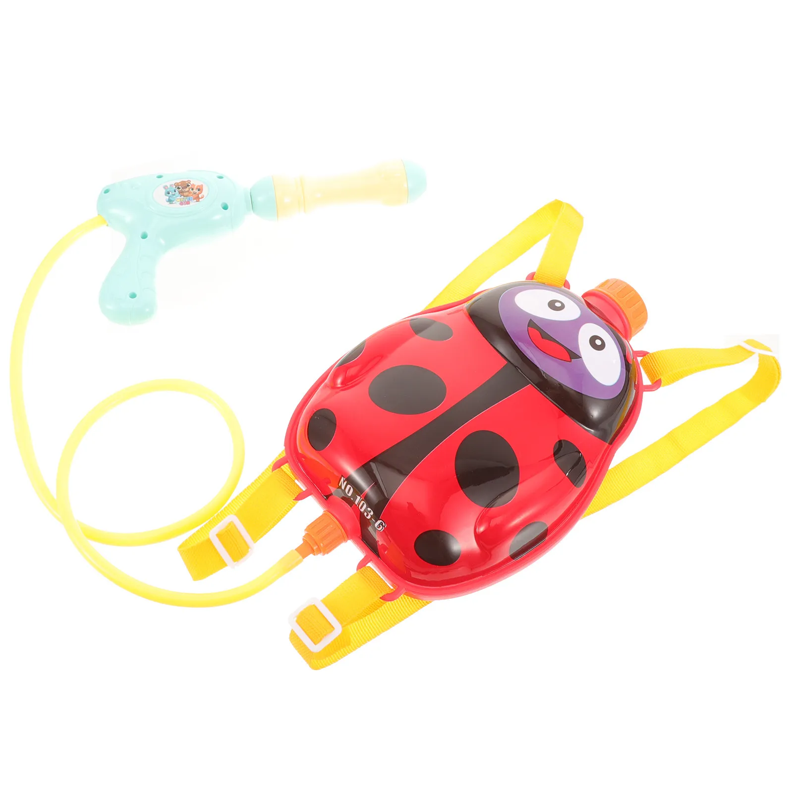 

Рюкзак-водяной пистолет с резервуаром, милый дизайн в виде божьей коровки, для малышей, для водных игр на улице, вечеринок, бассейна, пляжа