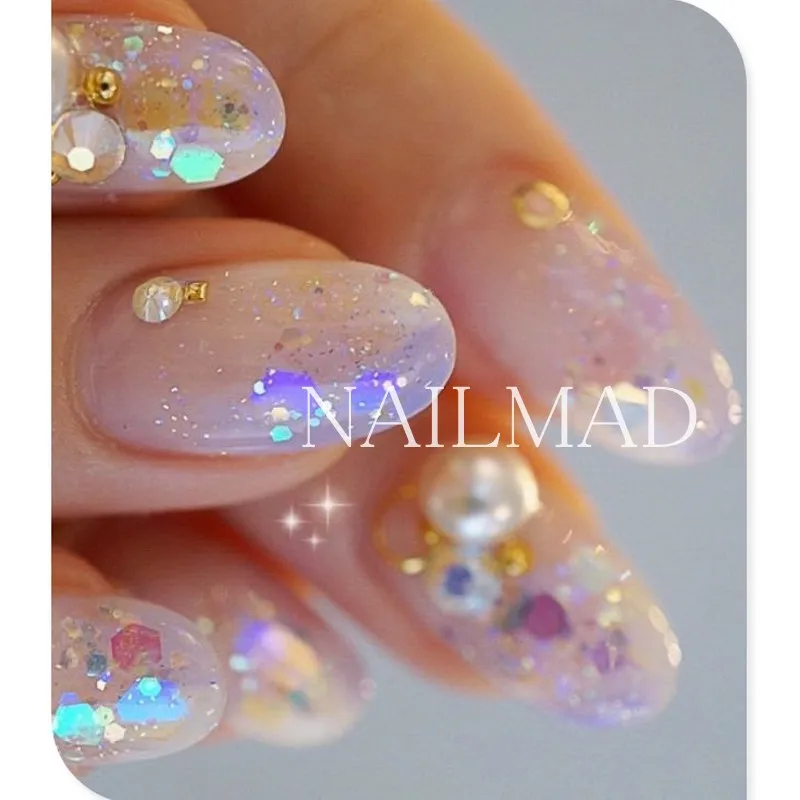 1 scatola esagonale Glitter per unghie dimensioni della miscela scintille colorate paillettes per Nail Art Glitter per Manicure trucco Body Art decorazioni fai da te