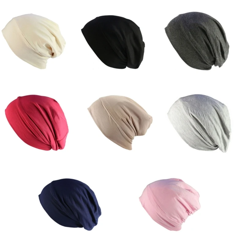 HX6F Lightweight Foldable Unisex Skull Cap Cotton Blend Skull Hat