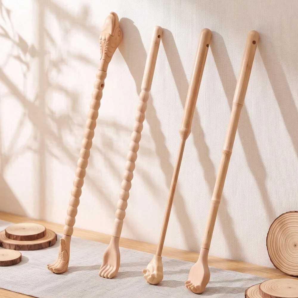 Bamboo Back Scratcher Long Handle Smooth Surface Bamboo Back Scratcher Hand Carved Solid Structure Long Handle Scratcher