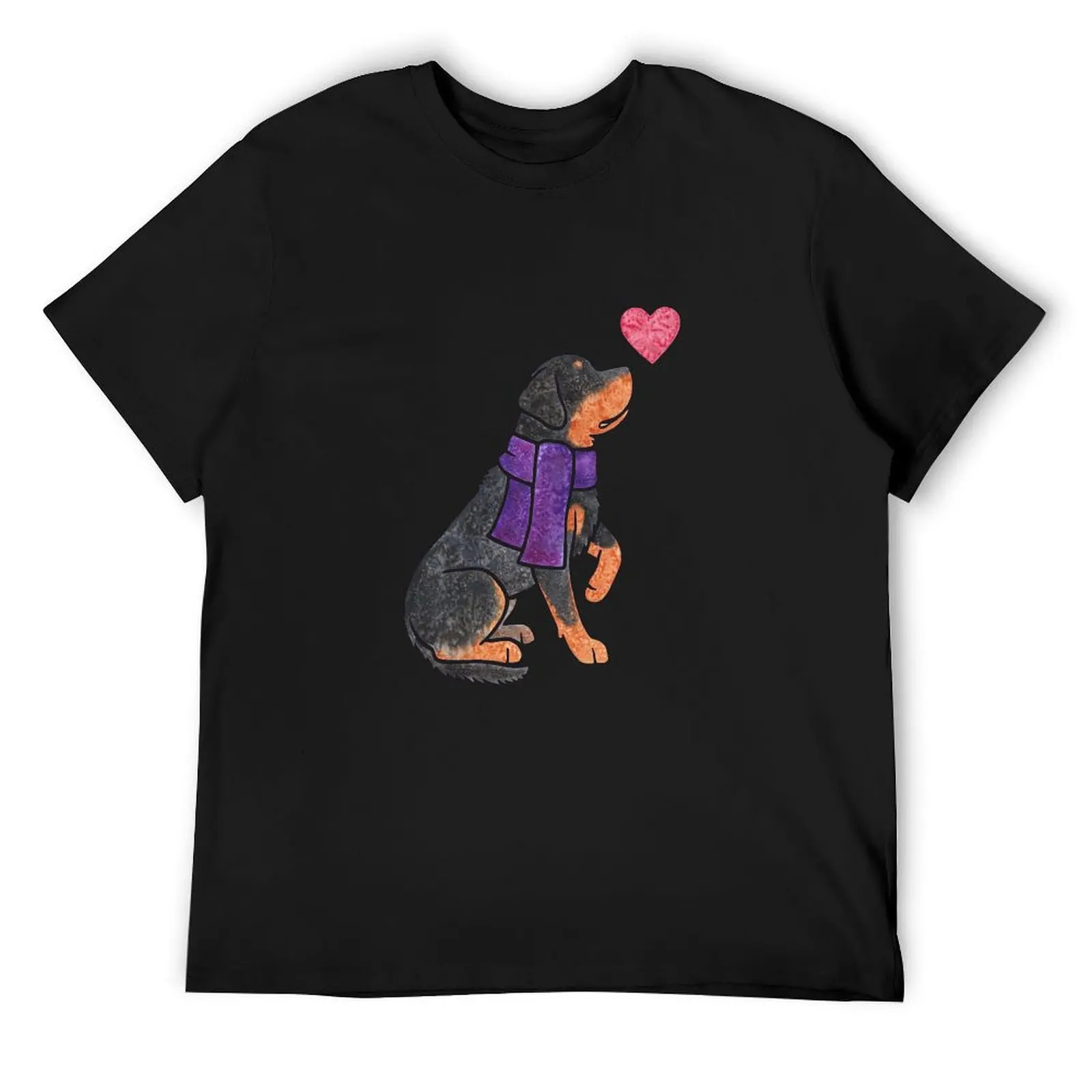 

Watercolour Rottweiler (tailed) T-Shirt summer top oversized designer shirts quick drying mens clothing