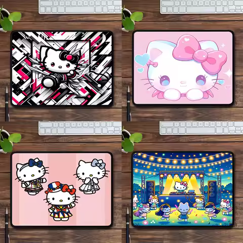 Funny Cute Cartoon Hello Kitty Gaming Mouse Pad XS Small Mousepad For PC Gamer Desktop Decoration Office Mouse Mat Deskmat Rug