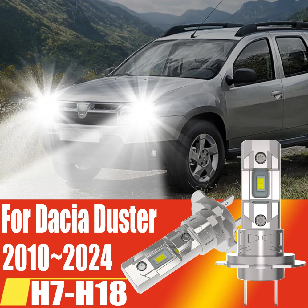 

2pcs H7 Led Headlight Canbus High Power Car Bulb White Auto Fog Lights Moto Turbo Diode Lamp 12v 55W For Dacia Duster 2010~2024