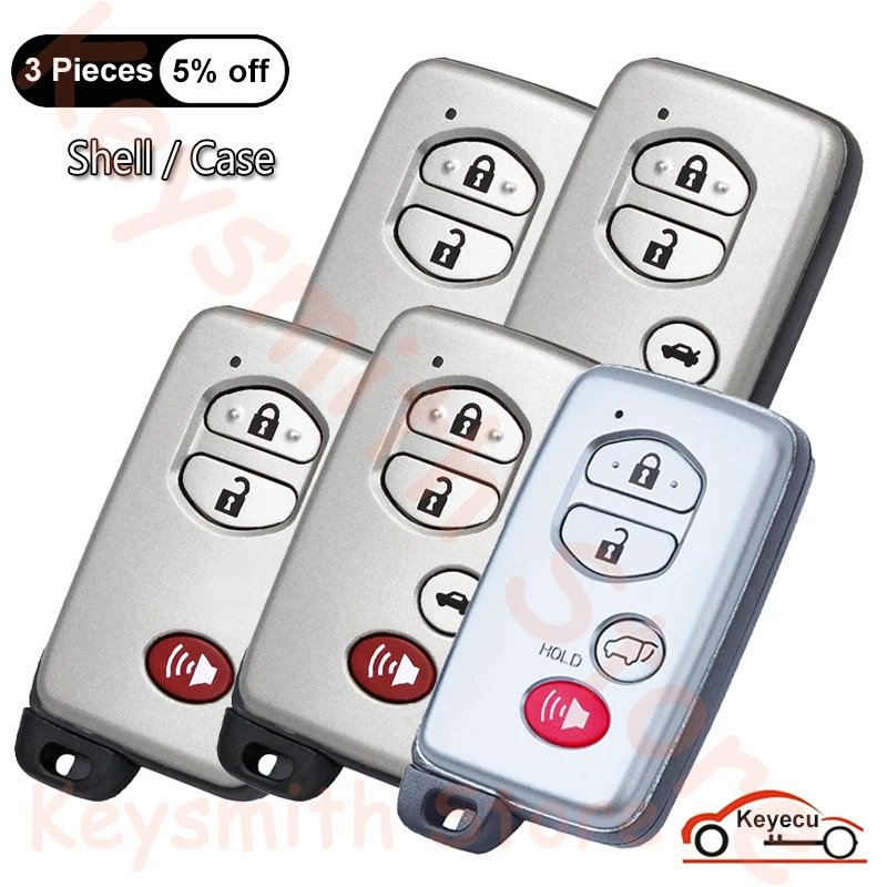 

KEYECU 2 3 4 Buttons Case for Toyota Avalon Camry Venza Corolla RVA4 Smart Remote Key Shell Cover Fob HYQ14AAB HYQ14ACX HYQ14AEM