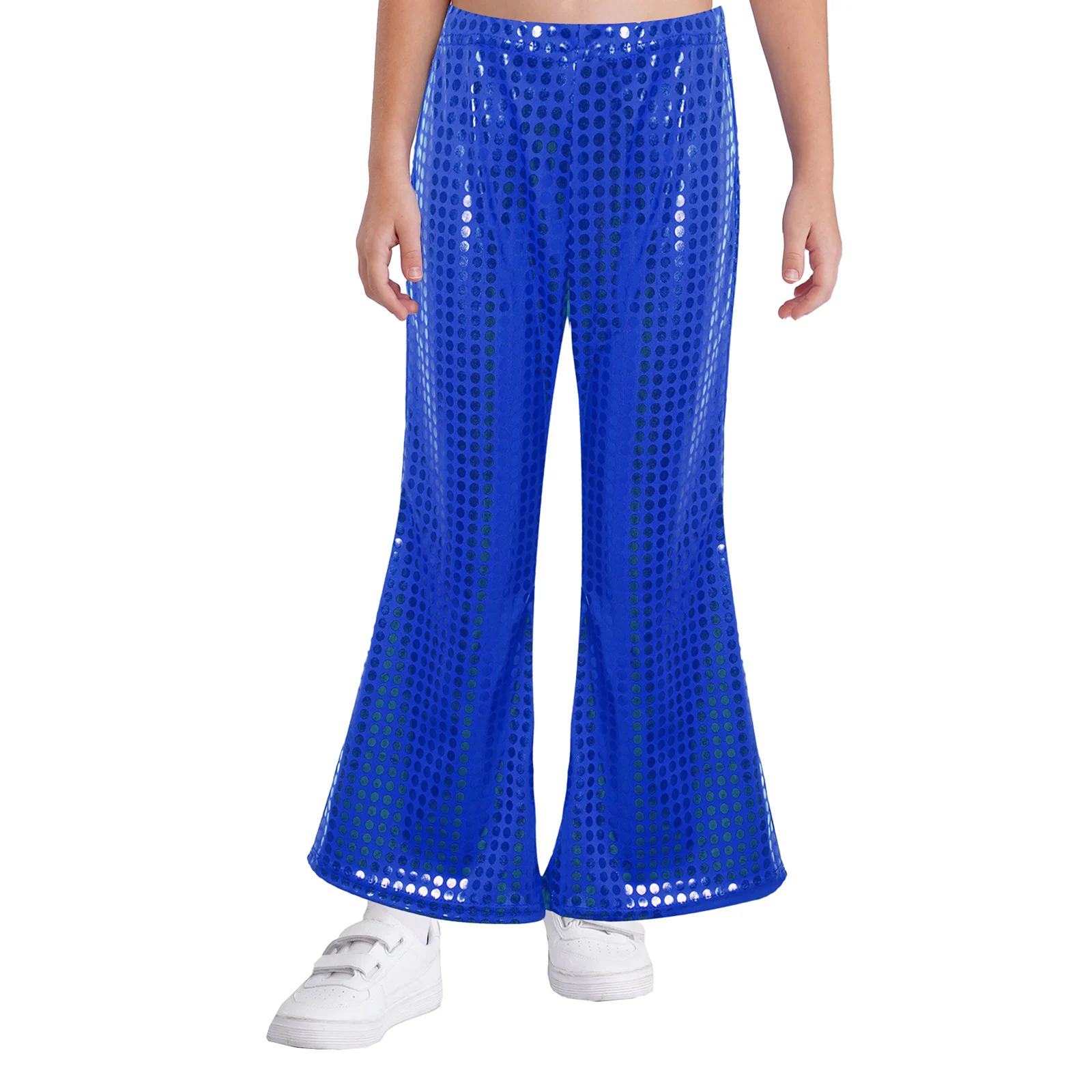 بنين بنات شارع الرقص السراويل مرونة الخصر متوهج السراويل لامعة الترتر مرحلة أزياء مسرحية الاطفال ملابس أنيقة