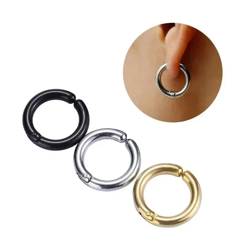 Without Pierced Earrings Party Punk Titanium Steel Temperament Men Clip Earrings Women Ear Clips Korean Ear Cuffs Earrings Hoop - view 3