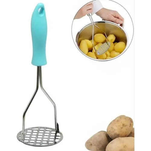 Fecra Plastic Handle Potato Masher Kitchen Helper Practical Durable Handy Hygienic