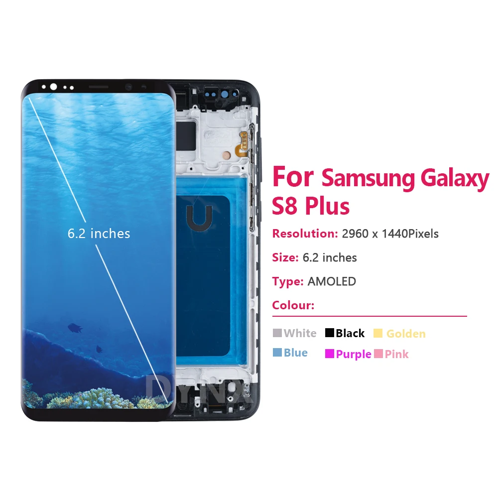 Tested  TFT For Samsung Galaxy S8 Plus G955A G955U G955F LCD Display Touch Screen Digitizer Replacement For S8plus LCD