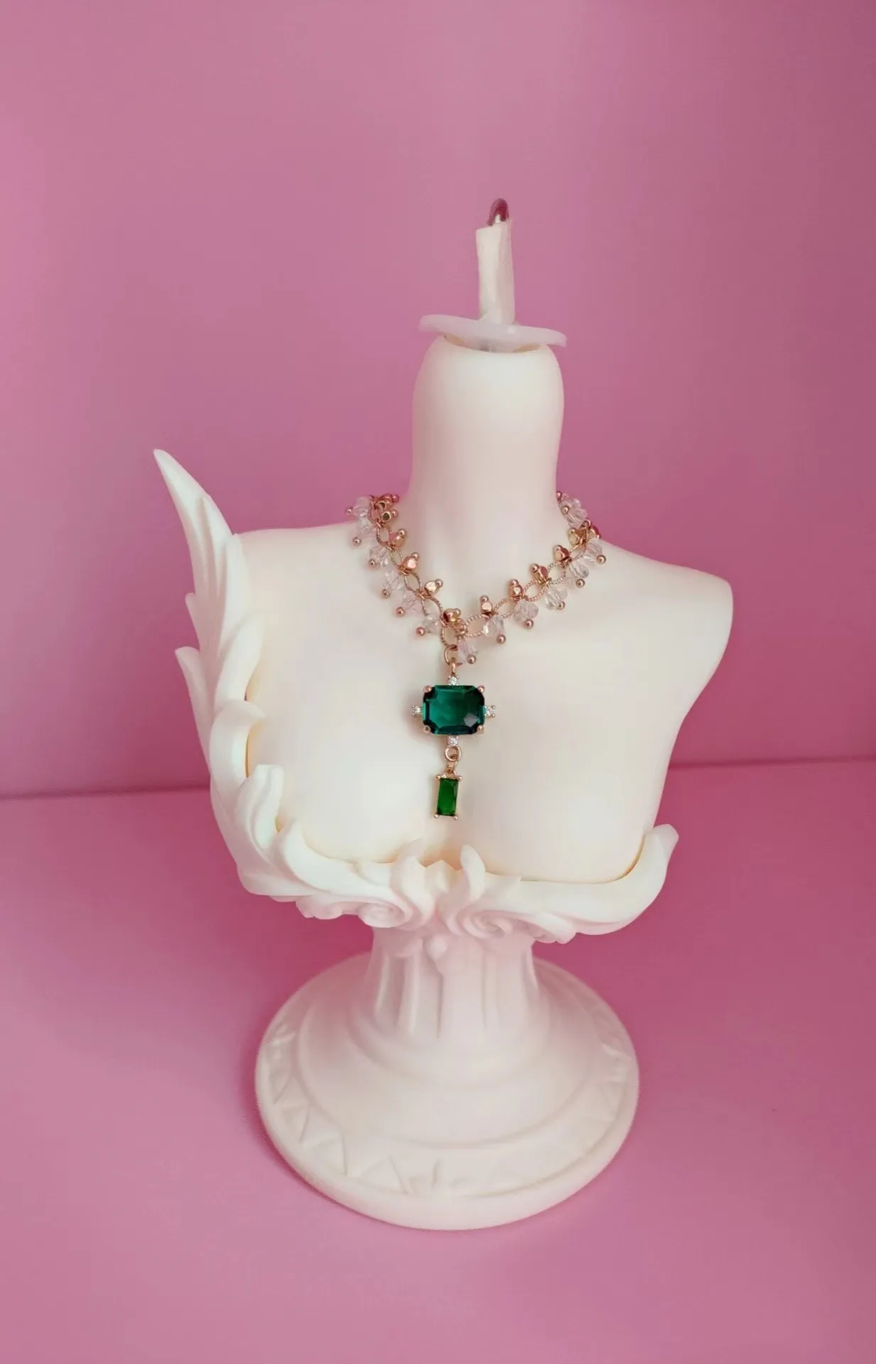 BJD Jewelry 1/3 Dark Green Doll Zircon Necklace 1 Piece