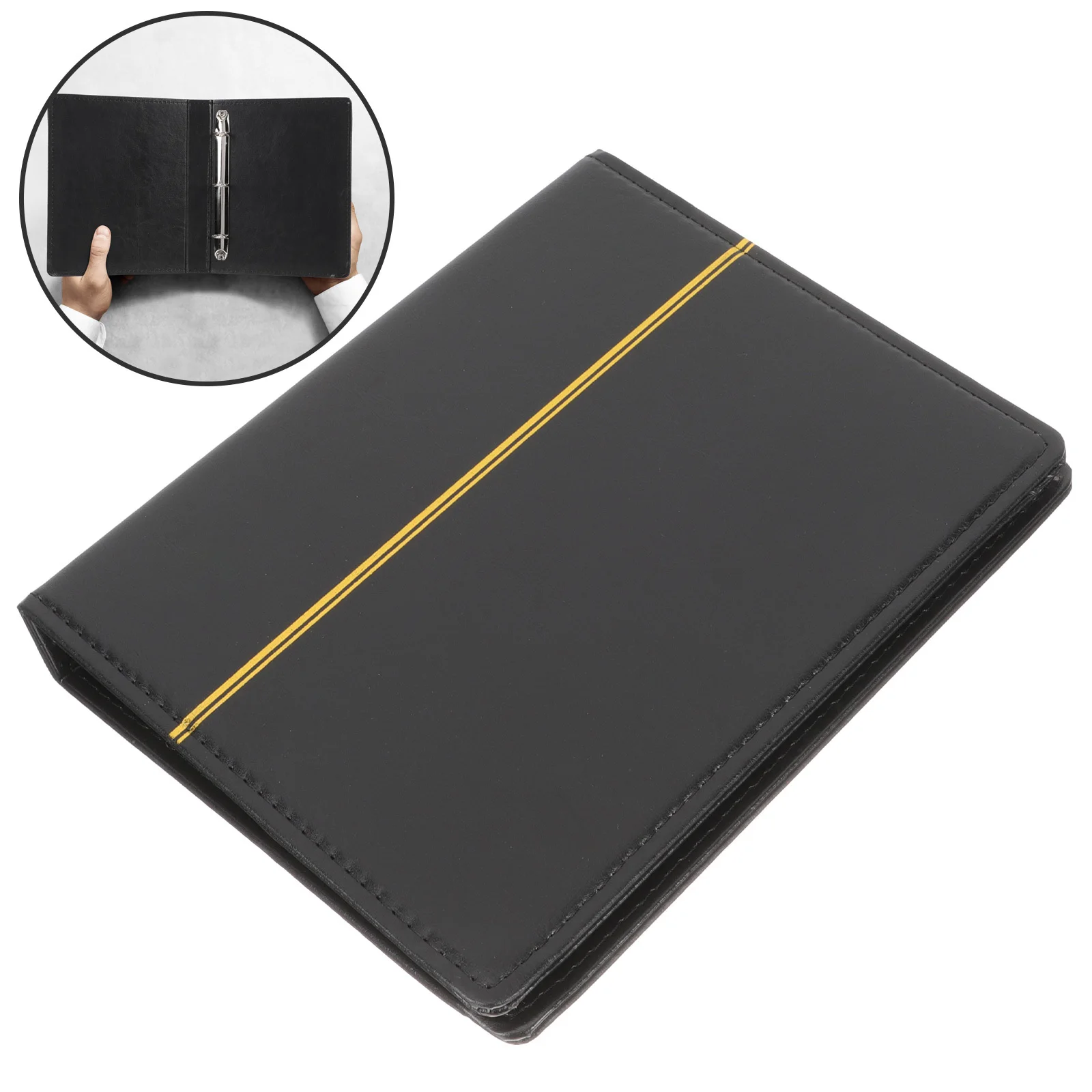 Álbum de colección de sellos, páginas interiores transparentes para coleccionista de monedas, suministros, soporte de almacenamiento de postales, carpeta de conferencias A5