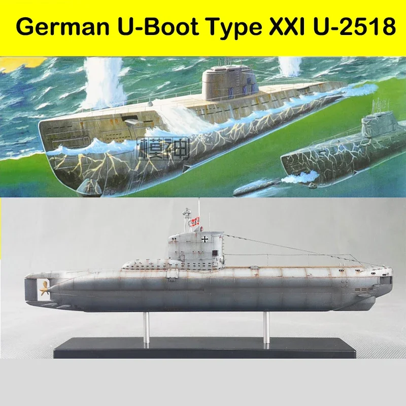 MINIHOBBY 81201 1/144 WWII German Warship U Submarine U-2518 Electric Ups And Downs Plastic Assembly Model Ship