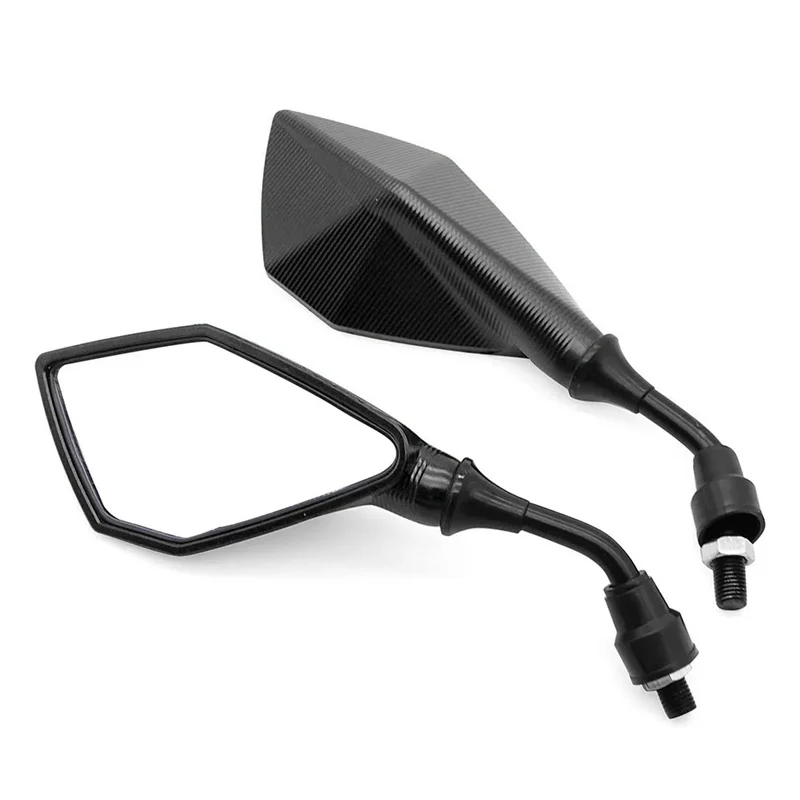 AliExpress Motorcycle Rearview Mirrors 10mm Wide Angle Adjustable Bicycle Handlebar Side Flexible Scooter E-bike Reversing Auxiliary Mirror
