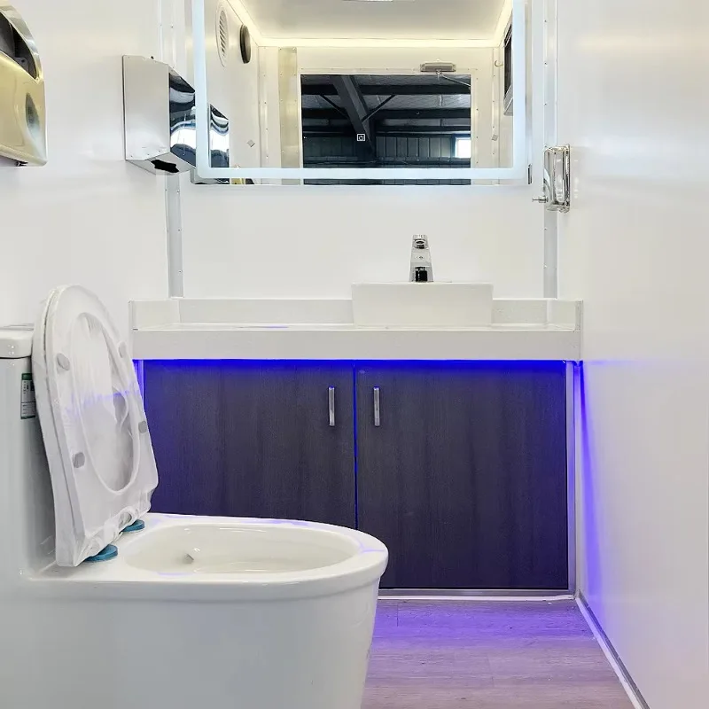 2nd gear mobile portable toilet trailer outdoor luxury bathroom toilet shower trailer