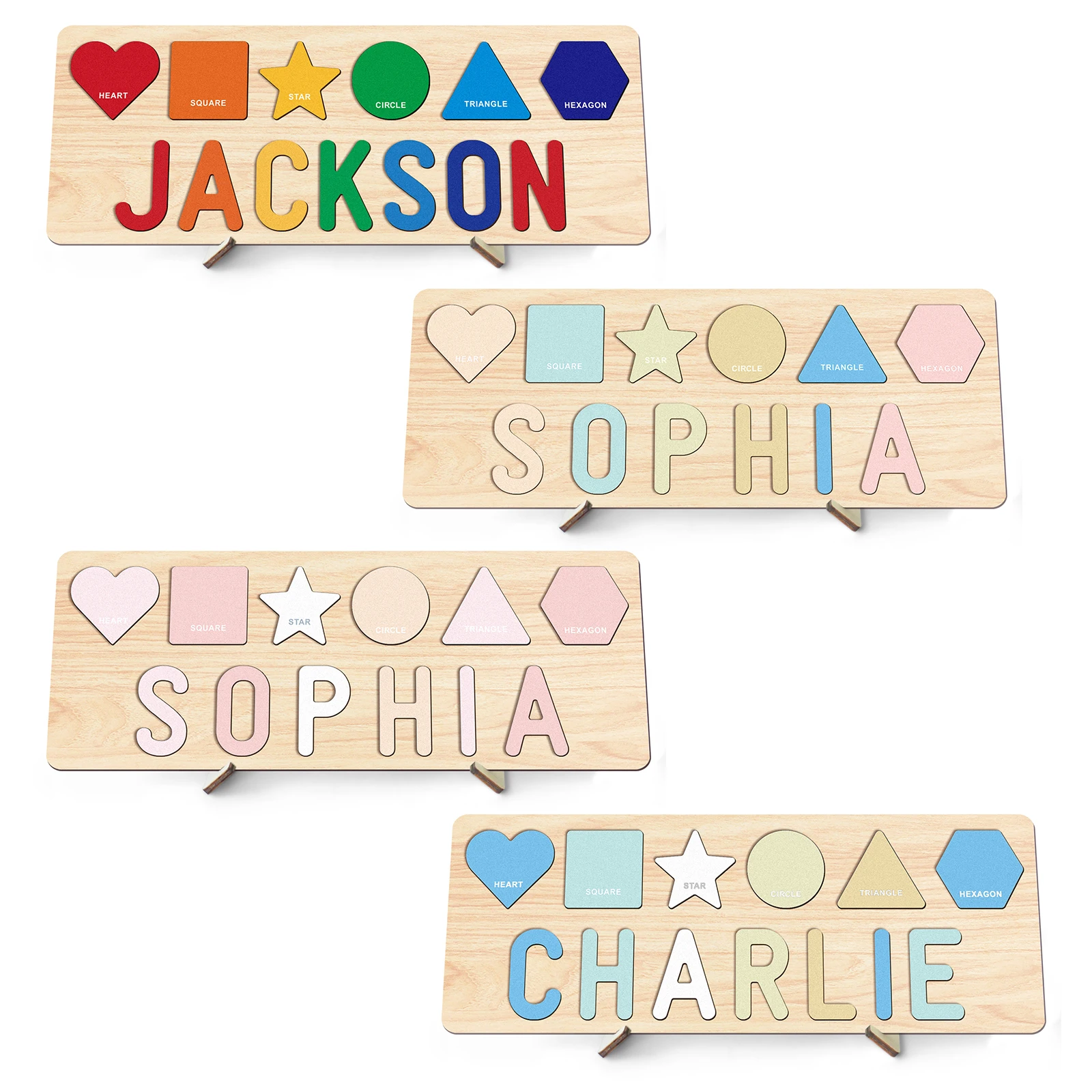 Personalized Name Puzzle Display, Wooden Puzzle, Custom Name Puzzle, Birthday Gift, Early Education Educational Toy.