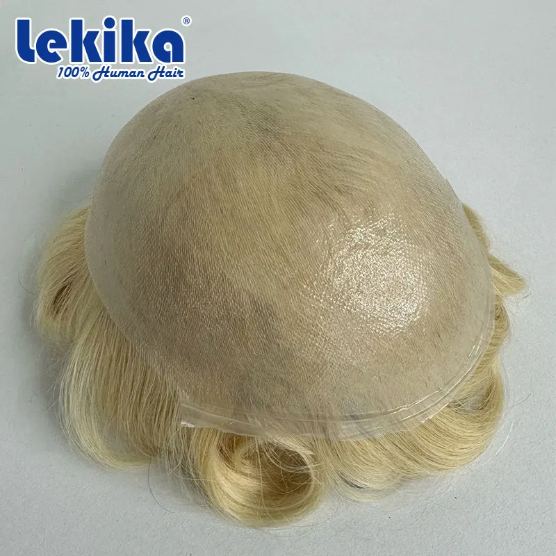 

Men Toupee Ultra Thin Skin 0.03mm 613 Natural Human Hair Replacement System Male Wig Hair Capillary Prosthesis Remy Hair Man Wig