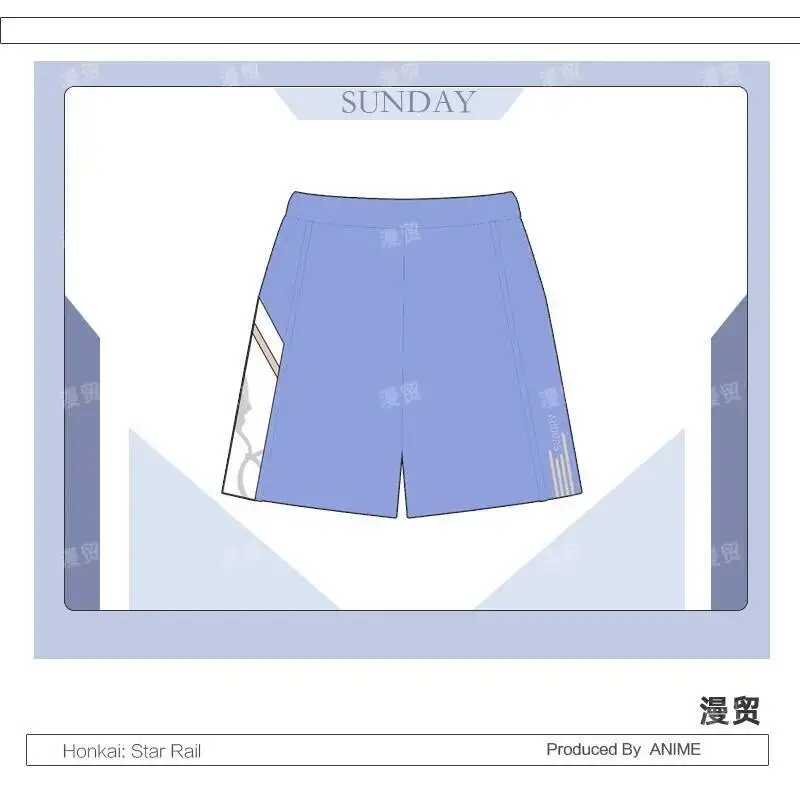 Honkai: Star Rail Cosplay Sunday Donna Uomo Top ampio T-shirt a maniche corte Pantaloncini Trench Felpe con cappuccio Costumi di carnevale