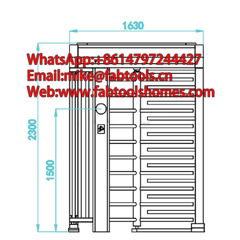 Full Height Turnstile Gate Door Access Control Card Coin Operated Turnstiles For Public Toilets