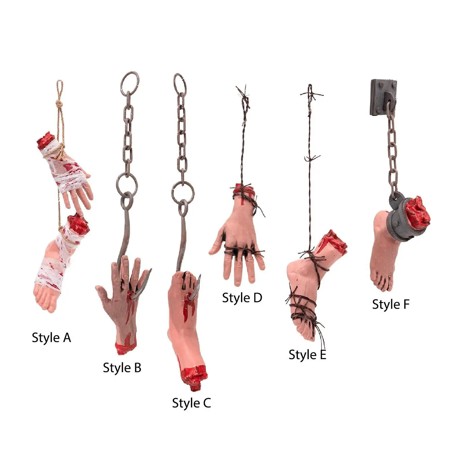Scary Hanging Severed Ornament Halloween Props Halloween Decoration Broken Body Parts for Home Garden Outdoor Cosplay Indoor Bar
