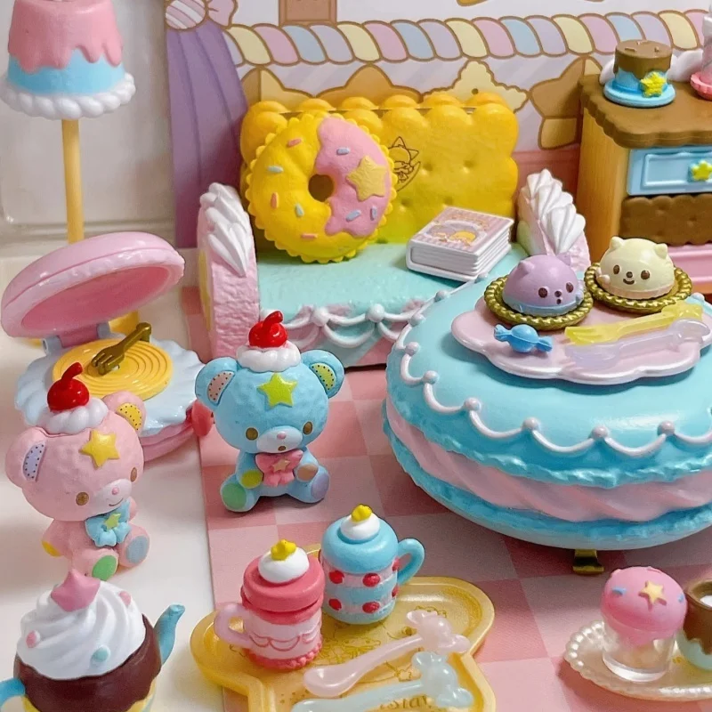 Re-ment Sanrio Little Twin Stars Pastel Sweets Room Blind Box Miniature Dollhouse Furniture Figurine Collection Set of 8 Types