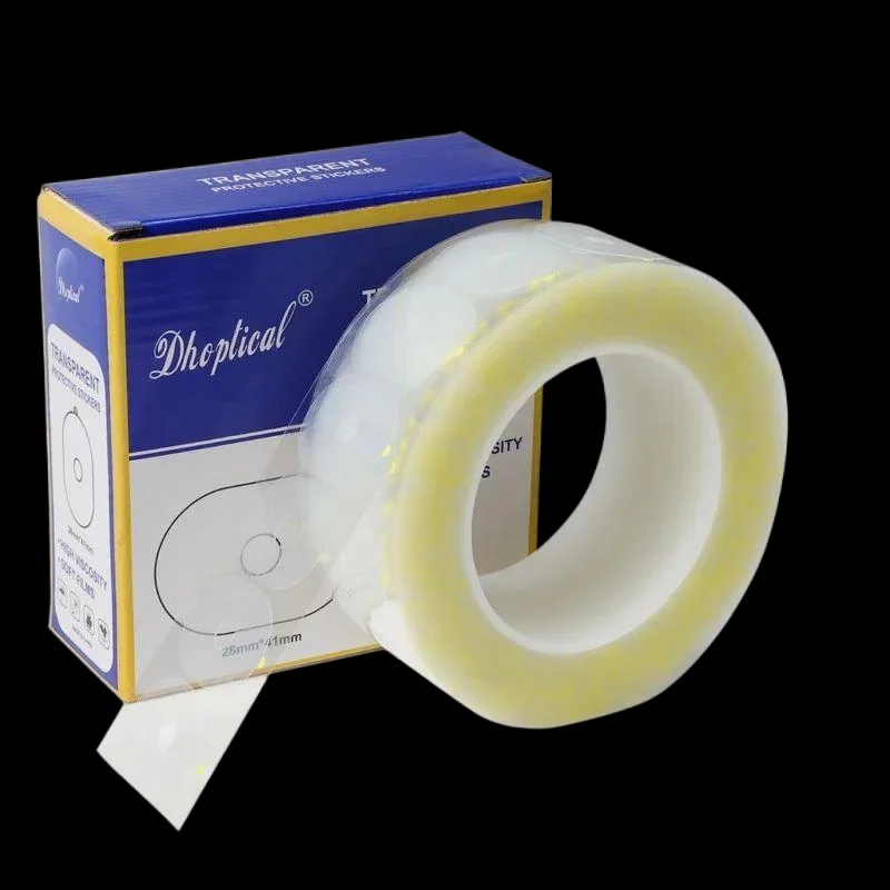 

1000 Pads Professional Eyeglass Lens Processing Transparent Film - Anti-Slip Soft Membrane for Precision Cutting & Alignment
