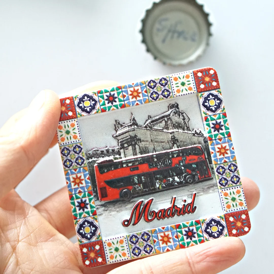 1 pz, magneti frigo Madrid, adesivi frigo spagna, souvenir di viaggio, decorazioni colorate per la cucina di casa, regalo di festa creativo