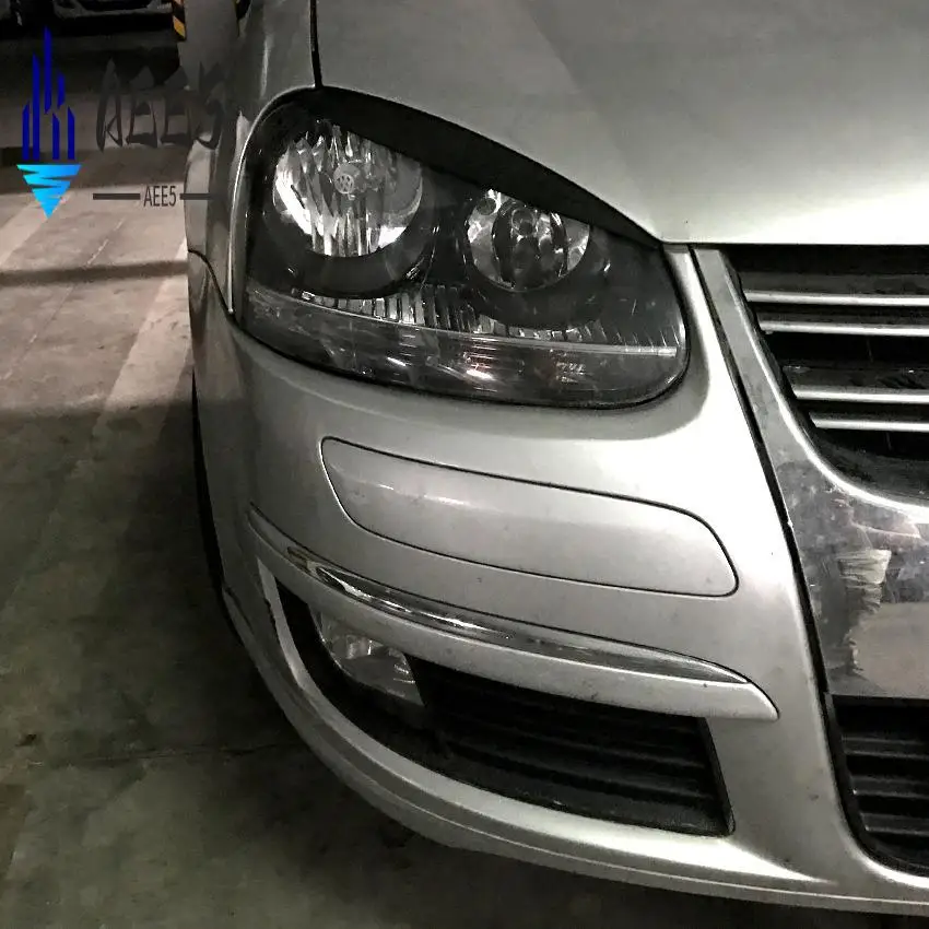 

AEE5-Headlights Eyebrows Eyelids Cover Eyelash Head Light Lamp Stickers For Golf 5 R32 MK5 2005 2006 2007