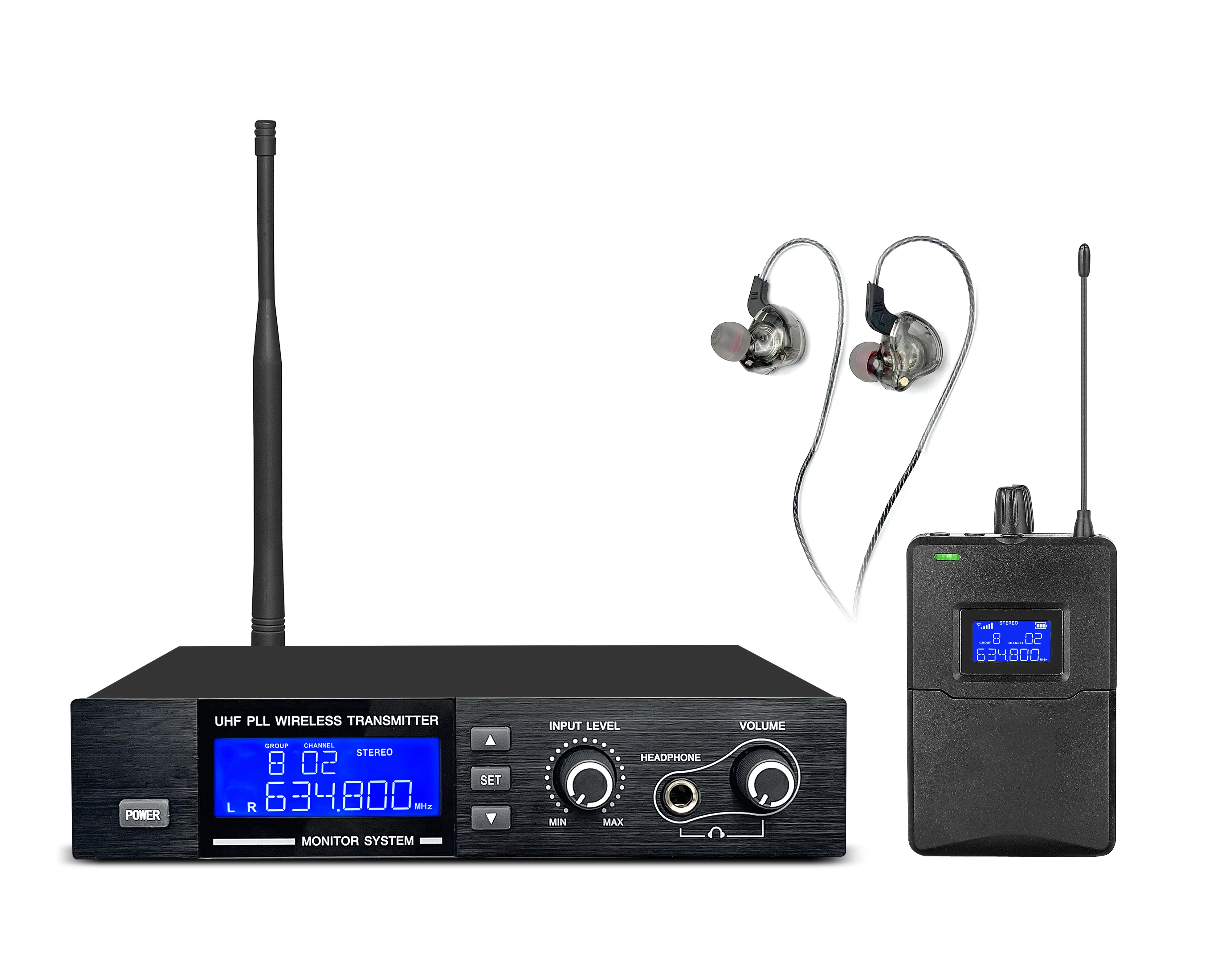 Porta.ble In-Ea.r Ina.la.mbrico In Ea.r Stereo M o ni toring System UHF Wireless In Ea.r M o nit or System Sta.ge