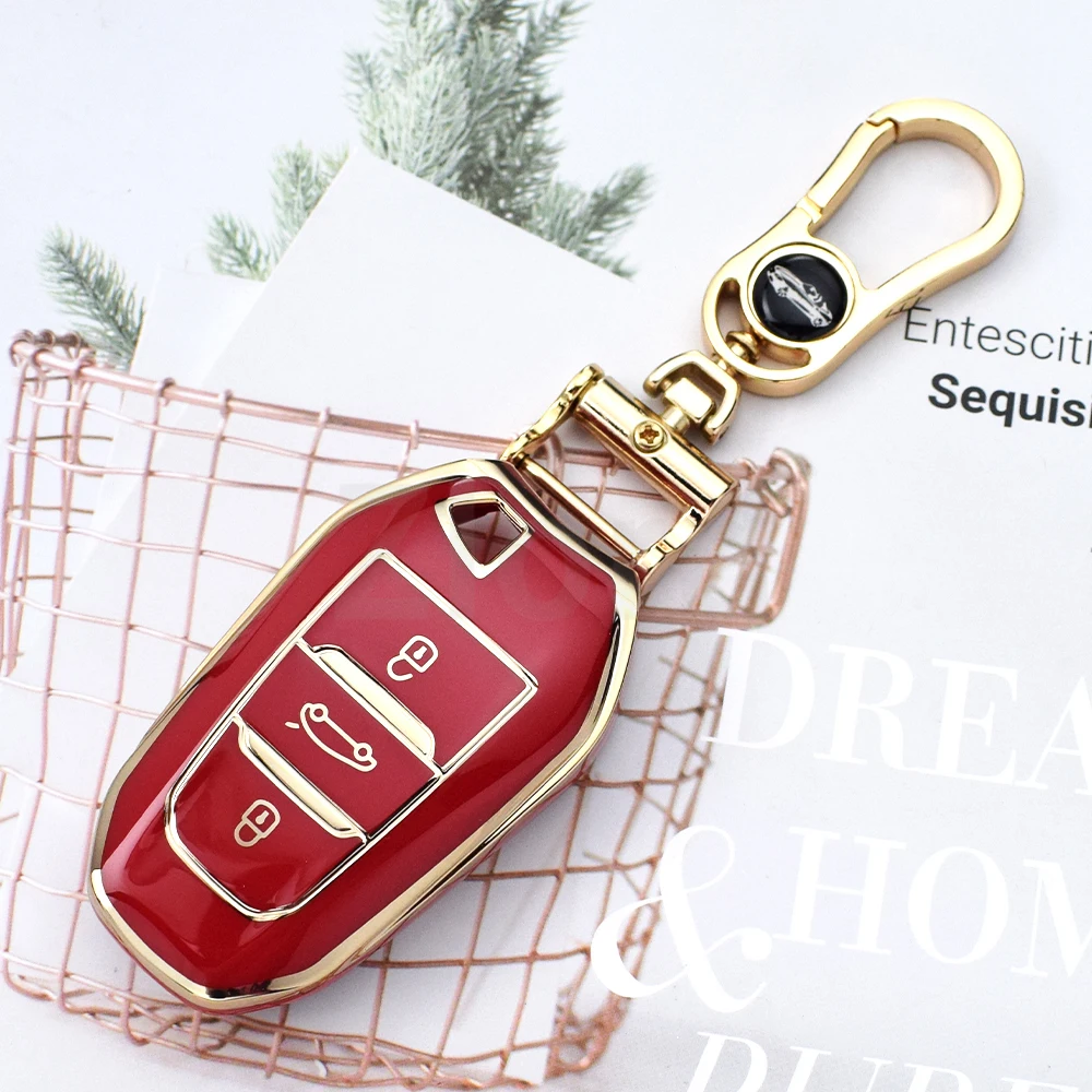 New TPU Car Key Case for Peugeot 2008 3008 4008 5008 308 408 508 Citroen C1 C2 C4 C6 C3-XR Picasso DS3 DS5 Cover Shell Fob