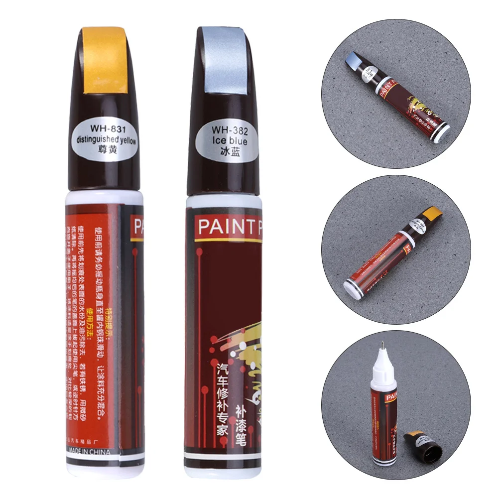 

2Pcs Car Touch Up Paint Pen Vehicle Scratch Repair Auto Scratch Remover Pen Durable Paint Restoration Automotive Supply