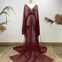 Don & Judy-Robe de mariée à paillettes pour femme enceinte, tenue de soirée, style bohème