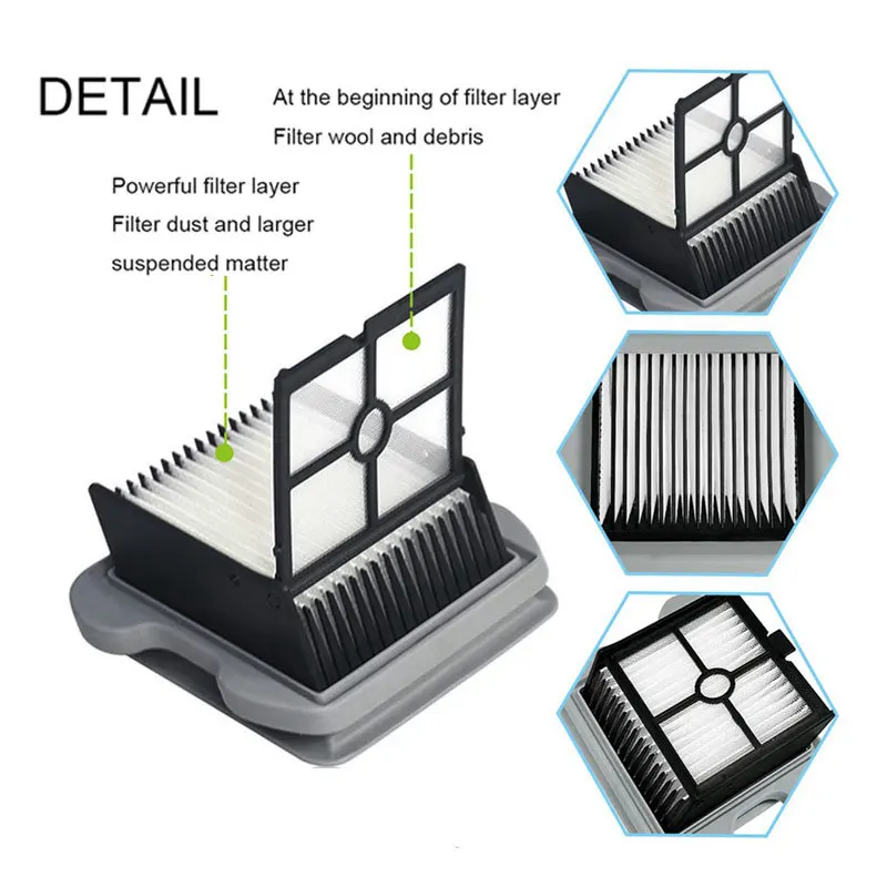 Acessórios destacáveis do aspirador, filtro HEPA lavável, escova do rolo, peças de reposição, Roborock Dyad U10