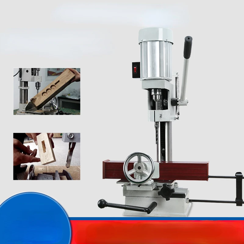 1200W Woodworking Bench Drill Squre Hole Opener Slotting Mortiser Wood Tenoning Mortising Machine