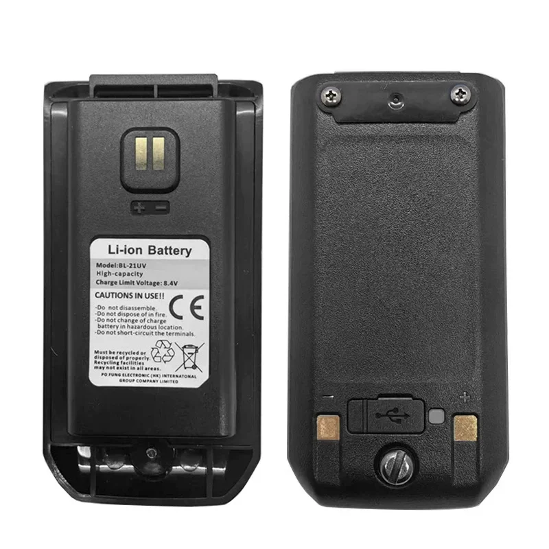 BL-21UV لبطارية Baofeng UV-21 Pro Li-ion ذات سعة عالية من النوع C شحن متوافق مع أجهزة الراديو ذات الاتجاهين UV21Pro V2 UV-21