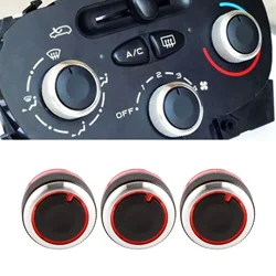 3pcs Car Air Conditioner AC Fan Control Switch Knob Heater Button Replacement For Peugeot 206/206+/207