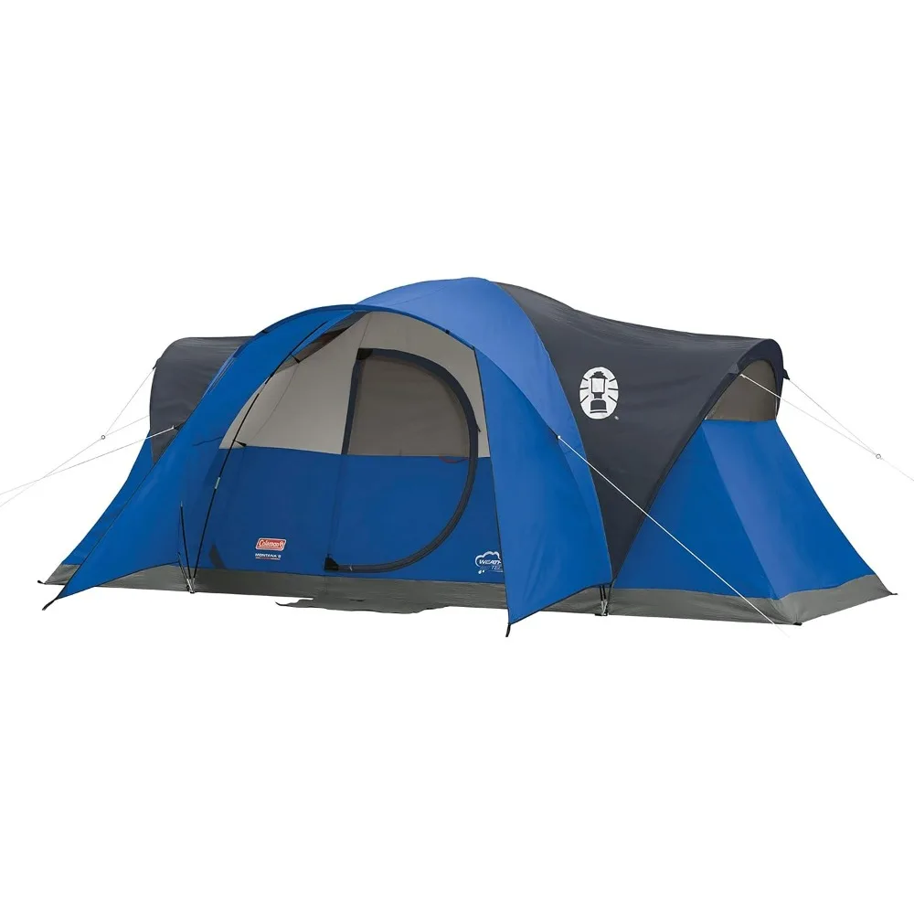 

Montana Camping Tent, 8 Person Family Tent with Included Rainfly, Carry Bag, and Spacious Interior, Fits Multiple Queen Airbeds