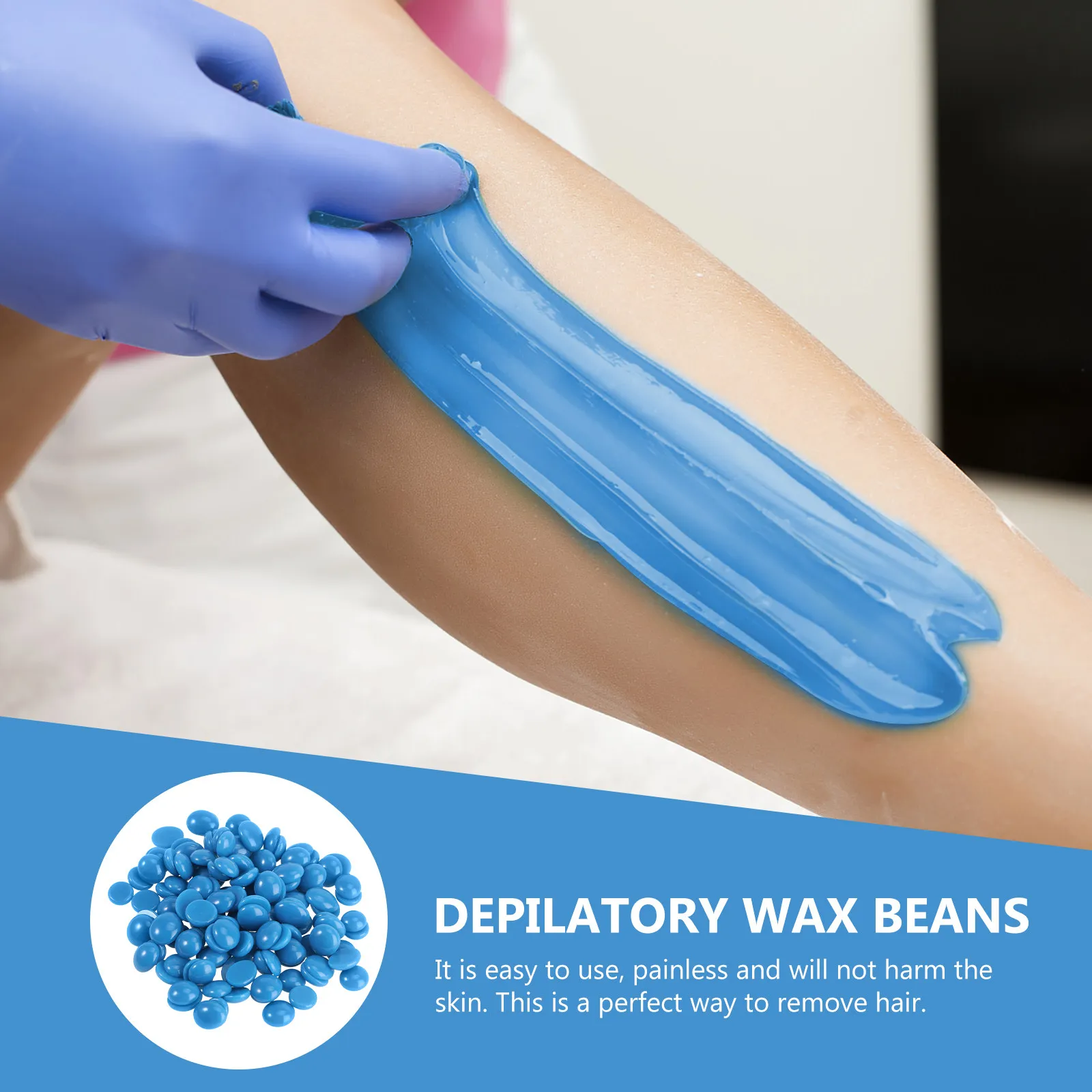 Hair Removal Wax Beans Chamomile Painless No Strips Hard Depilatory Wax Beads Suitable for All Skin Types Effective Body Face